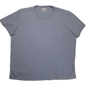 Duluth Trading Mens 3XL Shirt Long Tail T Short Sleeve Pocket Blue Cotton Tee